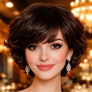 Rene of Paris Jamie, Y2K style wig, 2348 Dark brown, Short Sleek